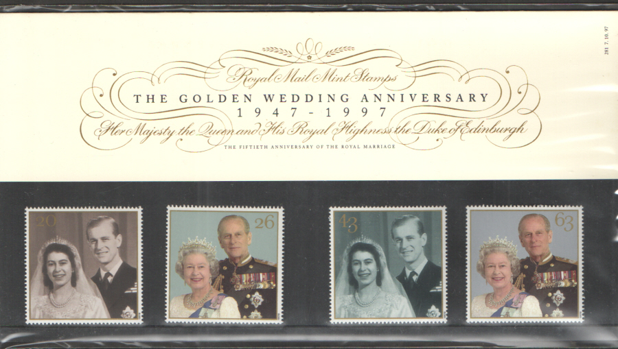 (image for) 1997 Royal Golden Wedding Anniversary Royal Mail Presentation Pack 281 - Click Image to Close